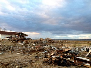 Wreckage from Hurricane Sandy